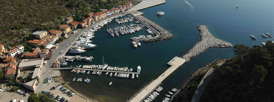 Capraia Harbour panoramic map